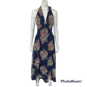 Betsy Johnson Floral Halter Dress